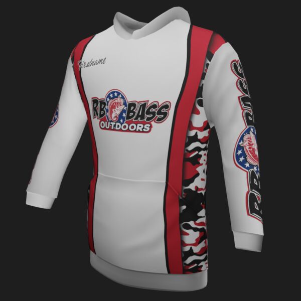 RB Bass Pro Staff - Classic Hoodie - Style 1 - Red Thumbnail